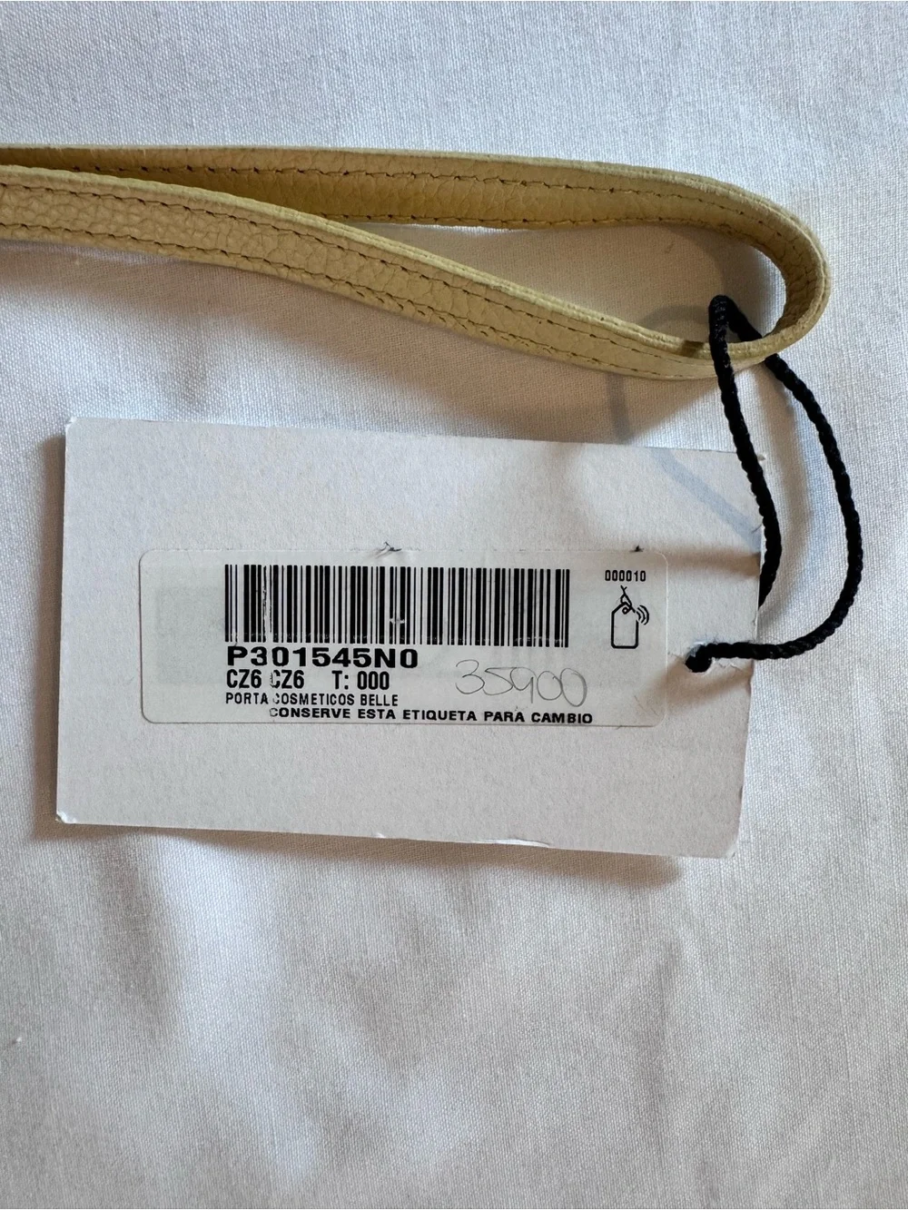 NWT Prüne Leather Makeup Bag / Clutch / Pouch, in Butter Yellow with Dust Bag
